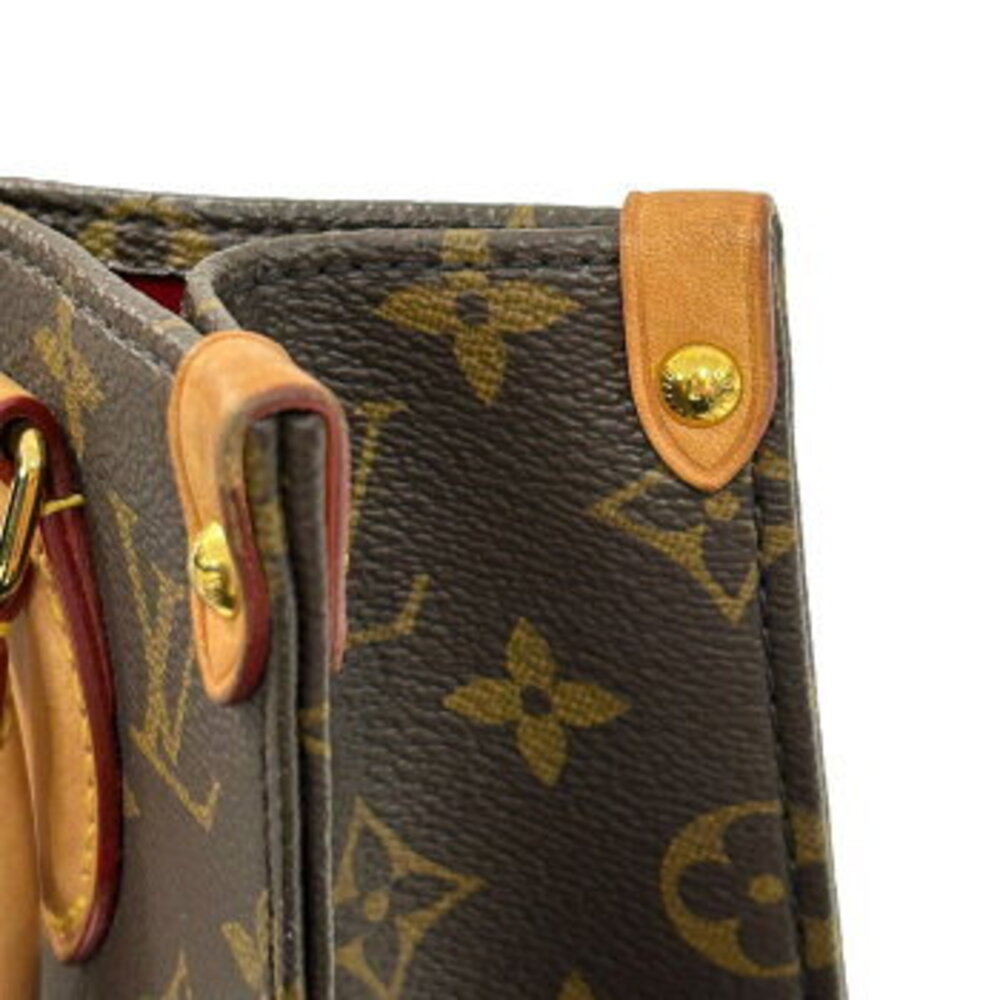 LOUIS VUITTON Monogram Sac Plat Shoulder Bag Brown Handbag Leather - Picture 7 of 10